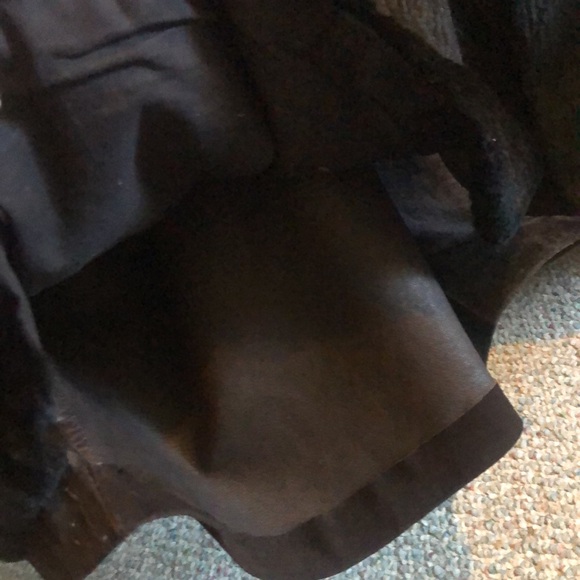 Hermes Sport VTG Suede Doblis midi coat with mink extended collar, black size 34 - Picture 16 of 17